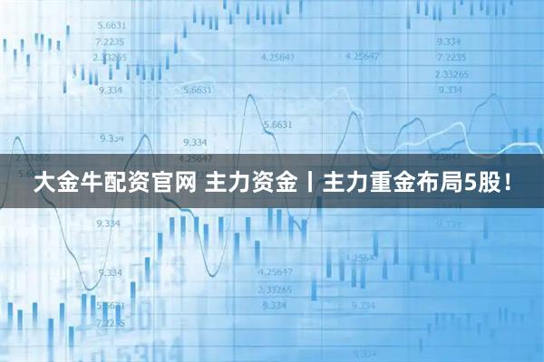 大金牛配资官网 主力资金丨主力重金布局5股!